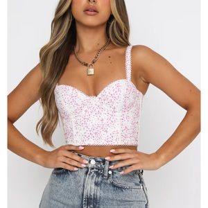 White fox boutique corset top